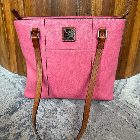Dooney & Bourke Lexington Pink Leather Shopper Pebbled Grain Leather - Picture 1 of 15